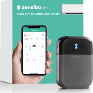 Sensibo Sky, Smart Wireless Air Conditioner Controller. Quick & Easy DIY Installation. Maintains Comfort with Energy Efficient. Automatic Wifi Thermostat Control App. Google, Alexa and Siri Compatible